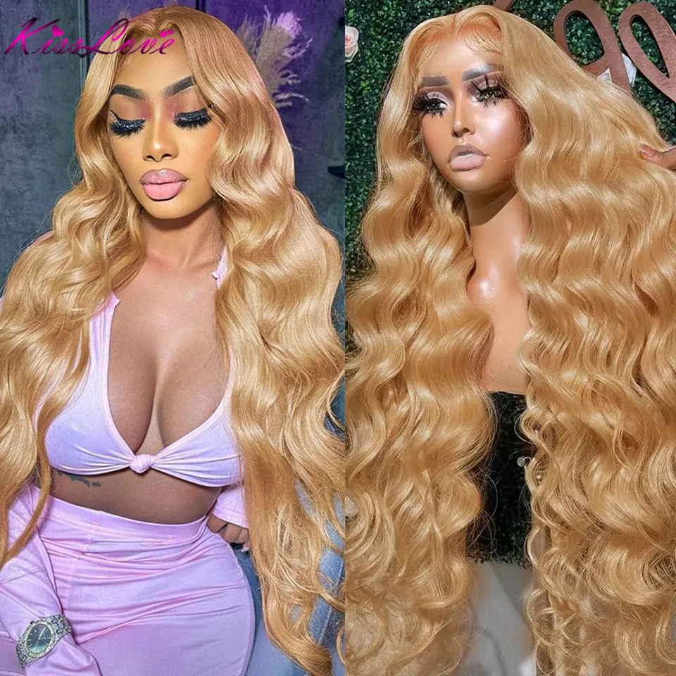 

Honey Blonde Lace Front Wig Human Hair Pre Plucked 13x4 Body Wave Lace Front Human Hair Wigs HD 13x6 Lace Frontal Colored Wigs