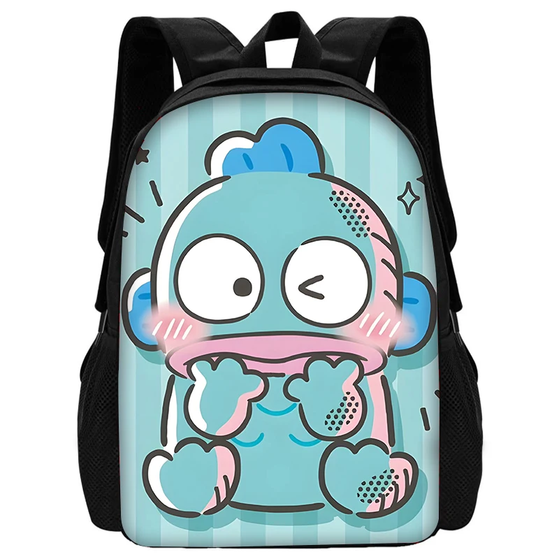 Cartoon Hangyodon Sanrioes Kids Backpacks Boys and Girls Student Birthday Gift School Bags Unisex Camping Durable Rucksack