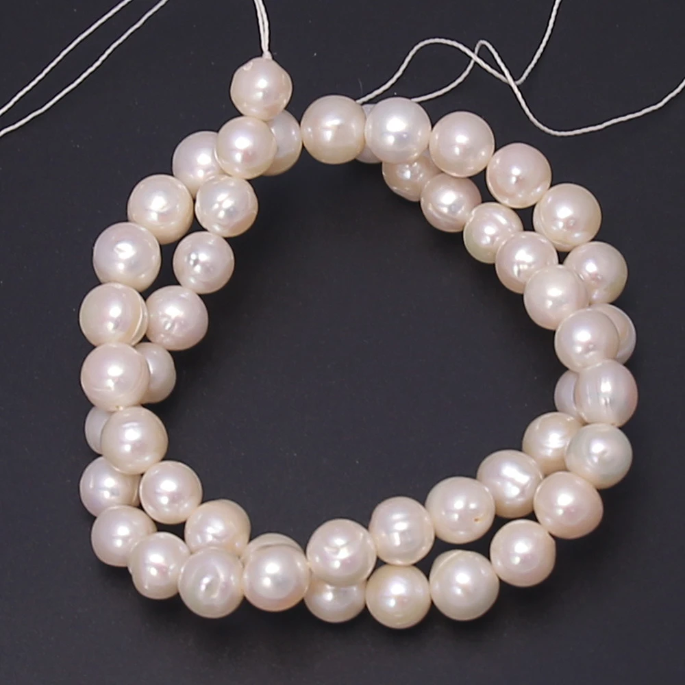 

Hot New Arrivals 5-6mm Nearly Round Natural Freshwater Pearls Loose Beads DIY Necklace Bracelet Earrings Valentine's Day Gift