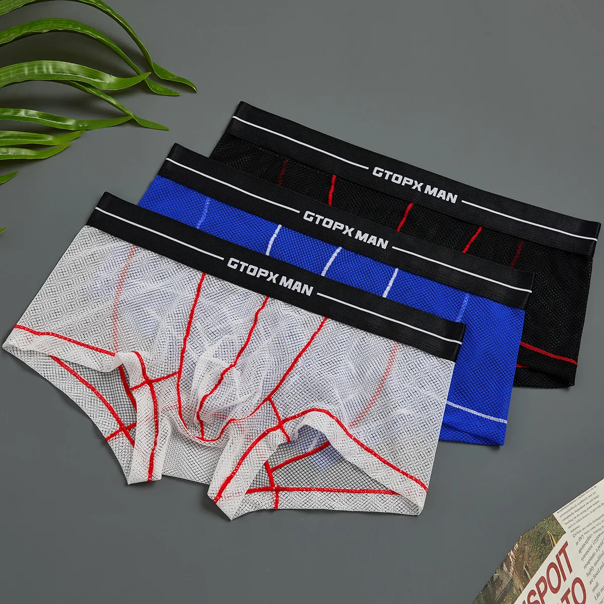 Mens Transparent Underwear Boxer Shorts Pouch Mesh Silk Panties Low Waist Convex Erotic Lingerie Ropa Interior Transparente