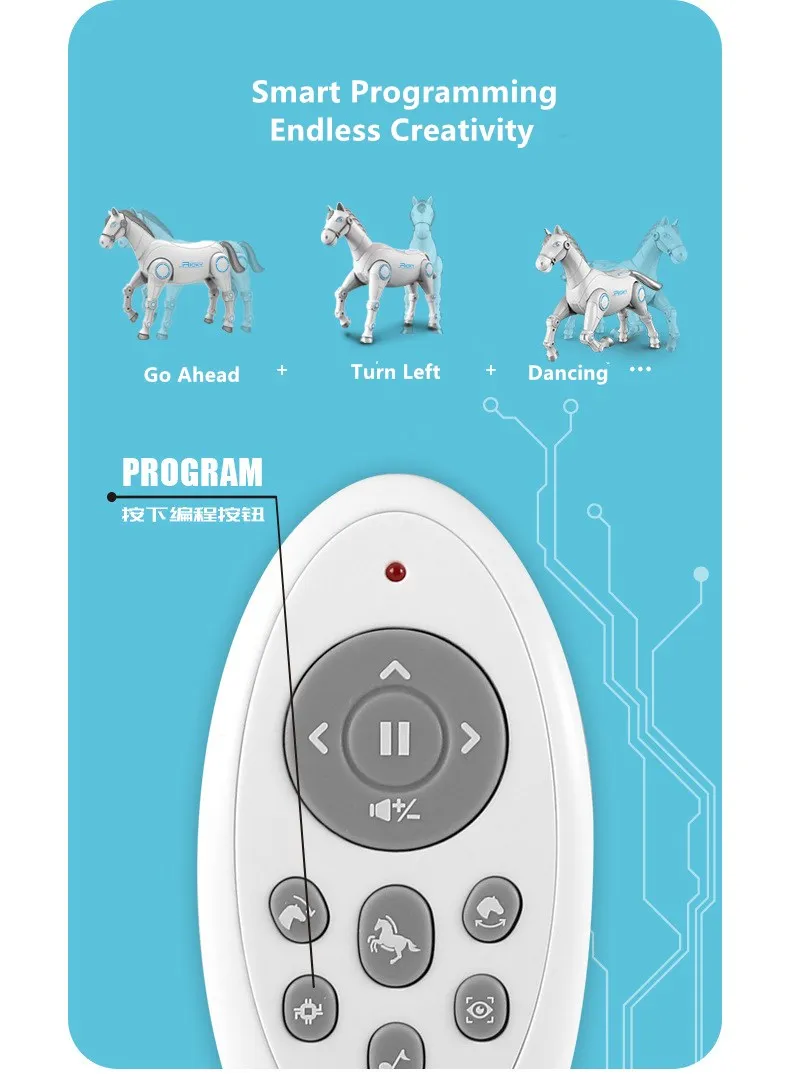 

intelligent Mechanical Horse RC Animal Horse Simulative Singing Dance Voice Control RC Robot Horse Prank Joke Kids Pet Gifts