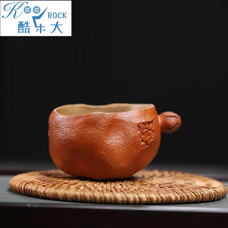 

Аутентичная чашка Zisha Pomegranate ручной работы: чашка Duan Ni Clay Master's 70 мл и набор Gongfu, идеальный еврейский новогодний подарок, керамика