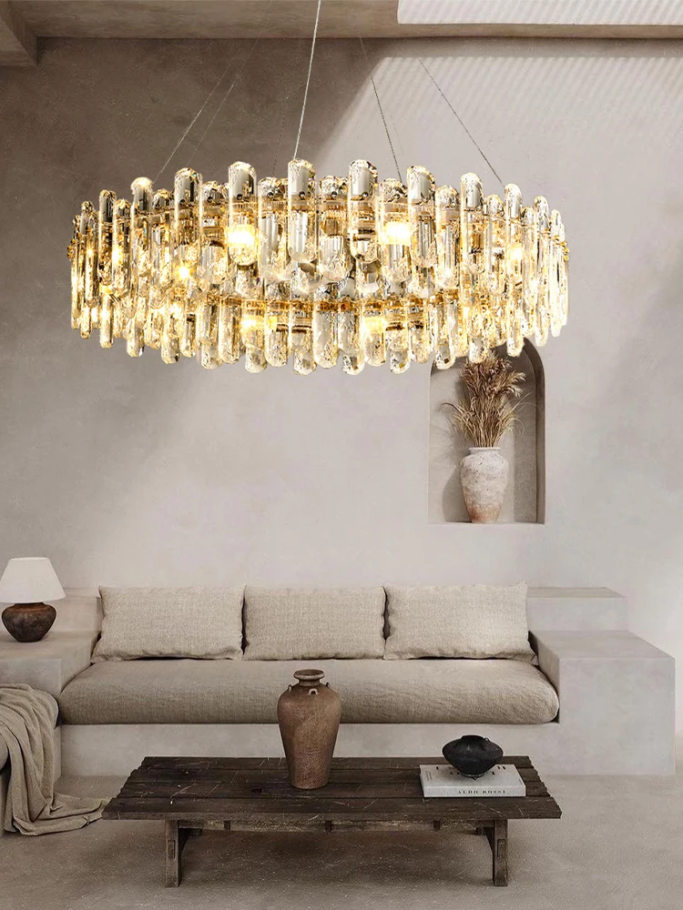 European New Design Clear Crystal Pendant Luxury Chandeliers Home Ceiling Decor Beroom Hanging Lamp Lustre Modern LED Lighting
