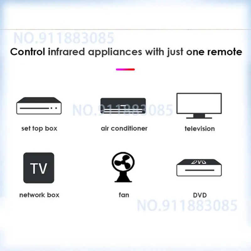 Control remoto inteligente por infrarrojos para el hogar, dispositivo con WiFi, Tuya, Smart Life, TV, DVD, AUD, CA, funciona con Amz, Alexa y Google