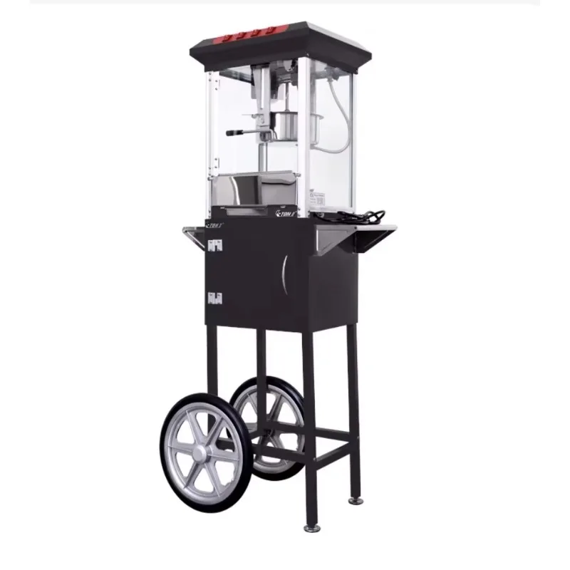 

Mobile Small Business Modern Popcorn Machine With Cart