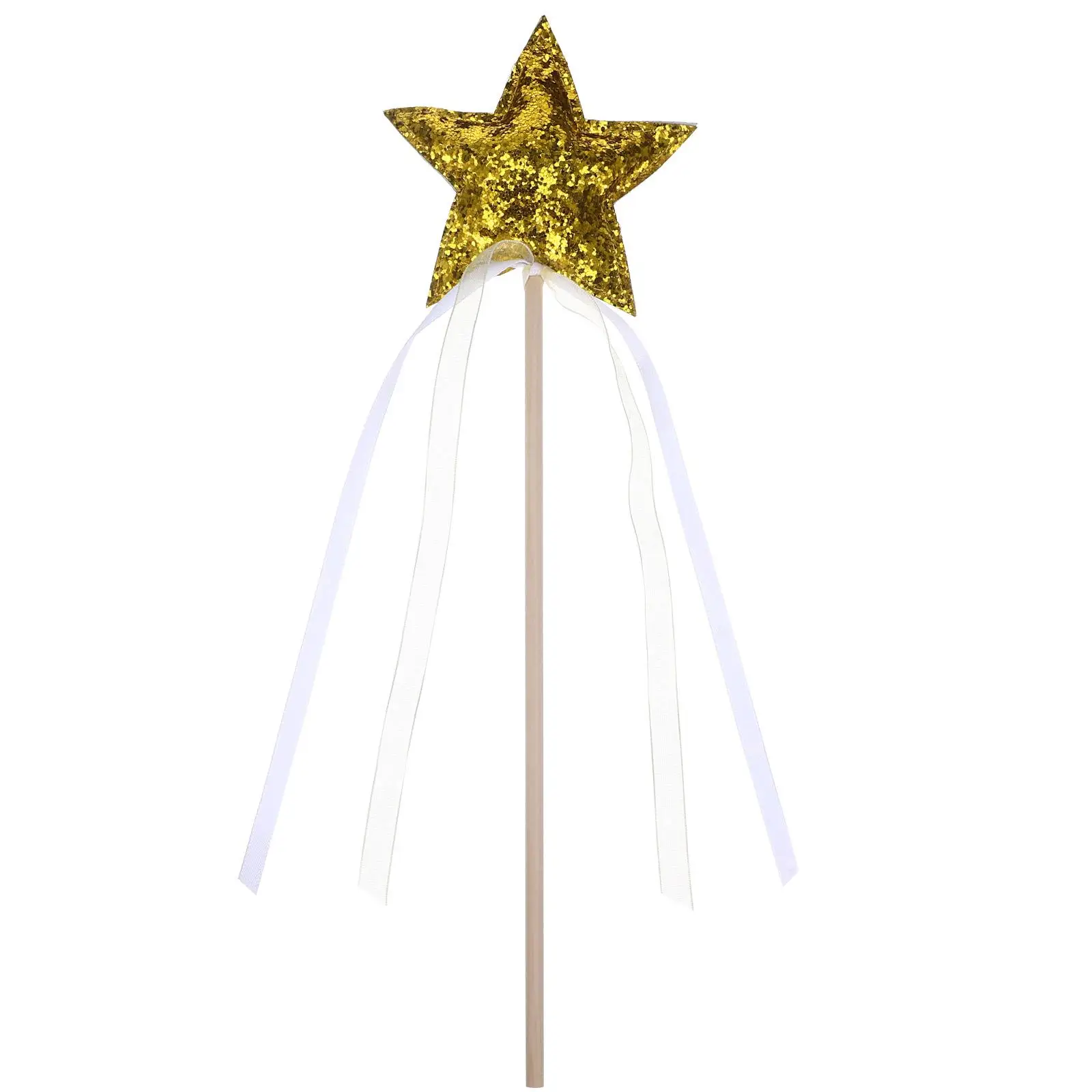 Fairy Wand Gifts Wood Girl Wands Cosplay Delicate Star Sticks Cloth for Girls Adorable