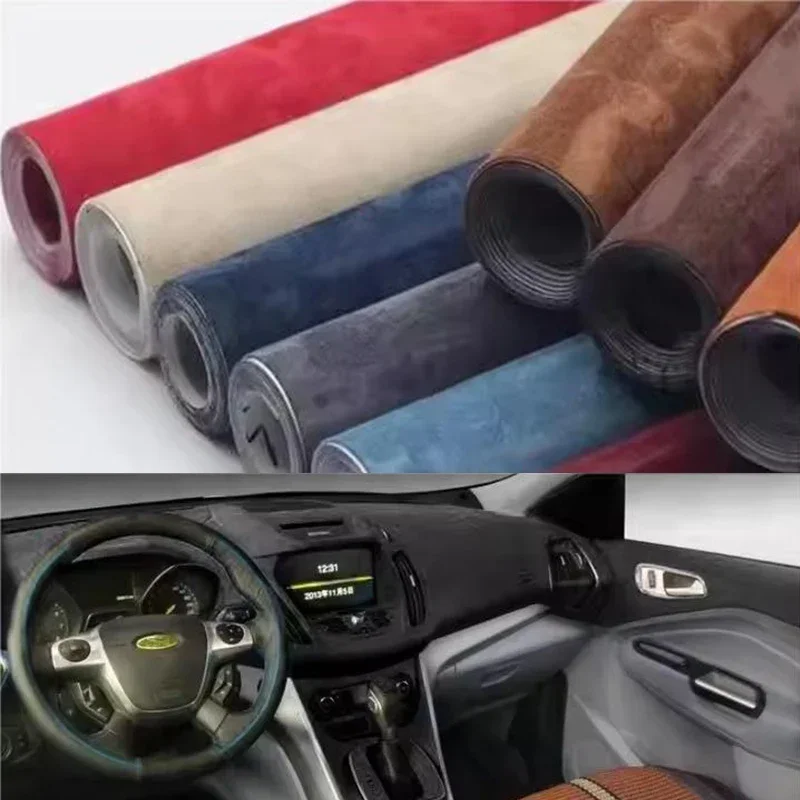 Alcantara Wrap Roll Self Adhesive Suede Fabric Sticky Velvet Liner Fabrics for DIY Sewing Car Interior Door Decor Panel Sticker