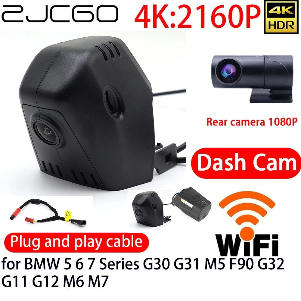 ZJCGO 4K DVR Dash Cam Wifi Front Rear Camera 24h Monitor for BMW 5 6 7 Series G30 G31 M5 F90 G32 G11 G12 M6 M7