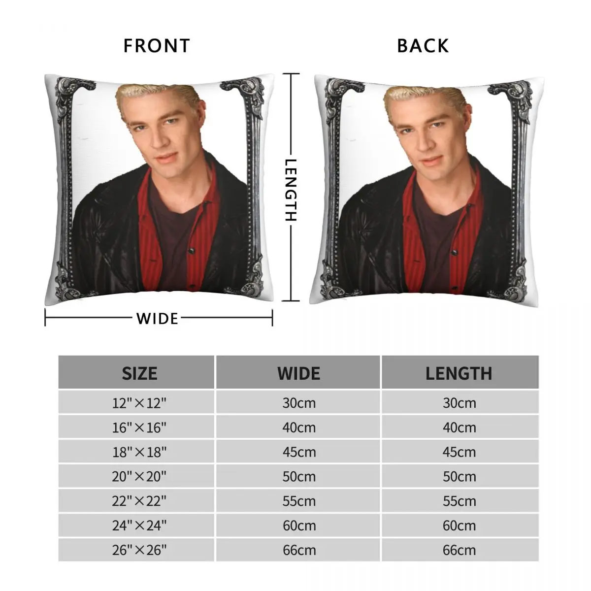 Spike Buffy Buffy the Vampire Slayer Pillowcase Polyester Linen Velvet Pattern Decorative Throw Pillow Case Sofa Cushion Cover