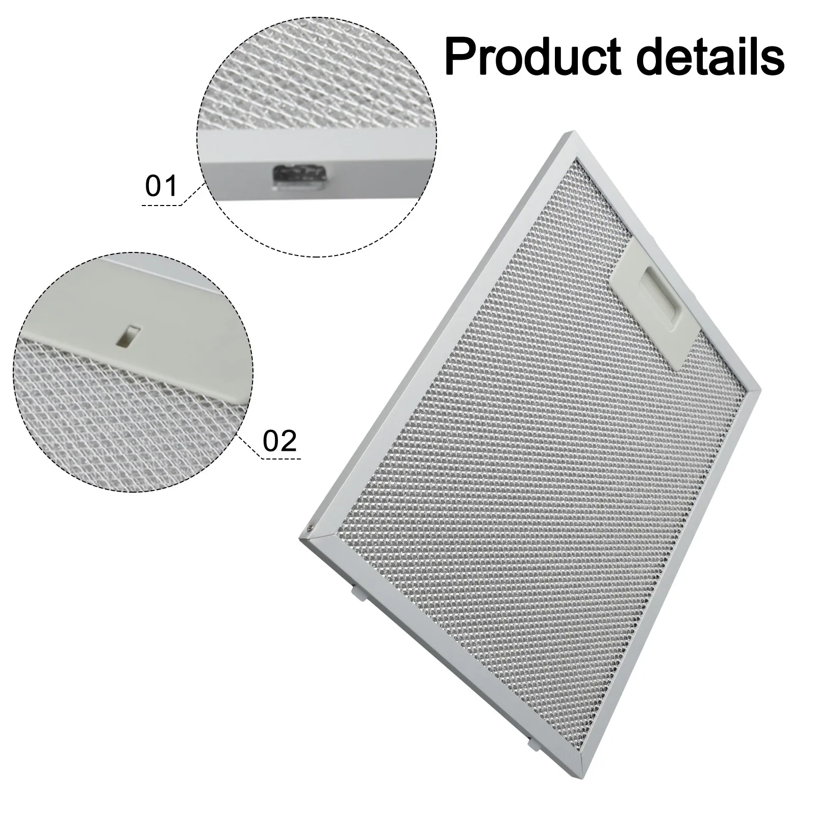 Cooker Hood Replacement Filter Pack (Set of Two) Made from Robust Aluminum Material to Support Kitchen Efficiency
