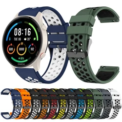 Silicone 22mm For Xiaomi Watch S2 S1 Pro Sports Strap Xiaomi Mi Color 2 Band For Huawei WATCH4 Breathable Replacement Accessorie