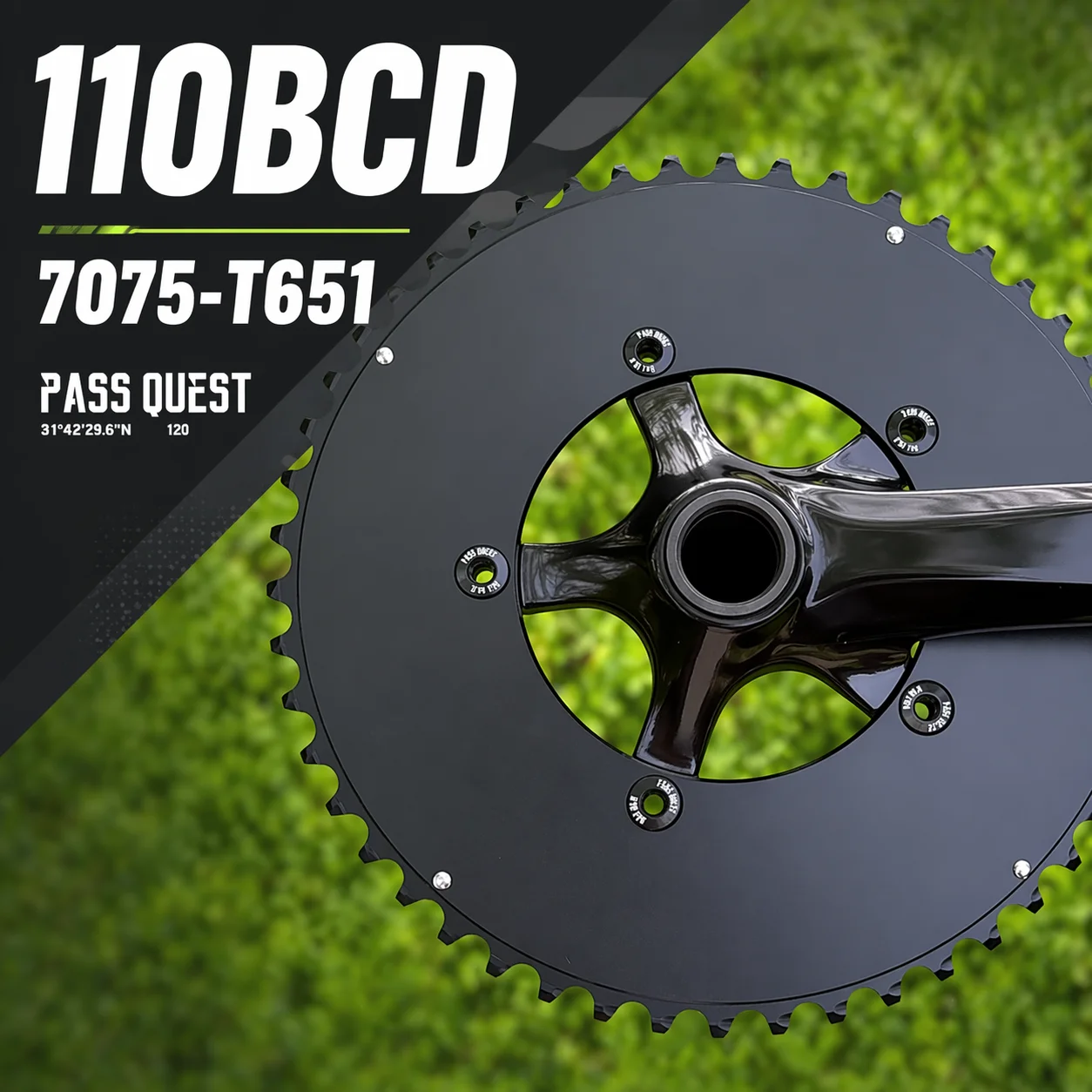 PASS QUEST 110bcd Chainring 5 Bolt Star 110bcd 50 34t 52 36t 54 40t 56 42t Chainring Double Chainring Road Bike 11 12 Speed