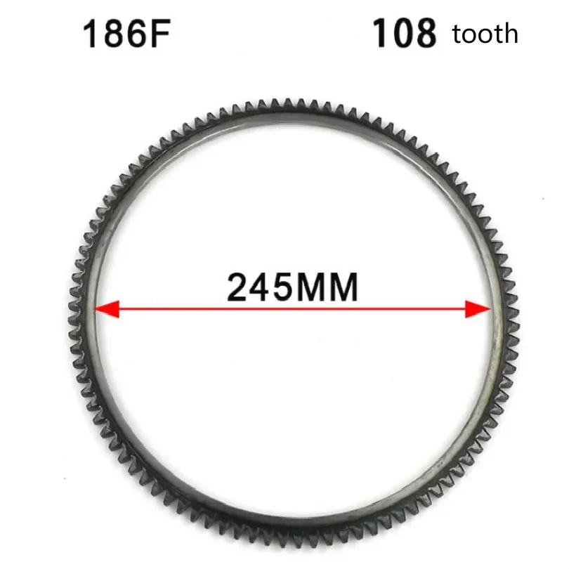 Imagem -04 - Elétrica Começando Gerador Diesel Volante Anel Traseira tipo 5kw 170f 173f 178f 180f 186f 188f 192f 186fa Acessórios