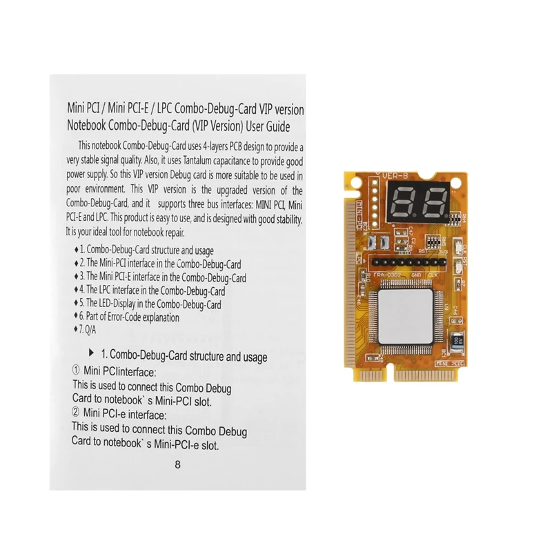 2-Digit Portable Computer PC Mini PCI PCI-E LPC Laptop Analyzer Tester Mother Board Debug Checker Diagnostic Card