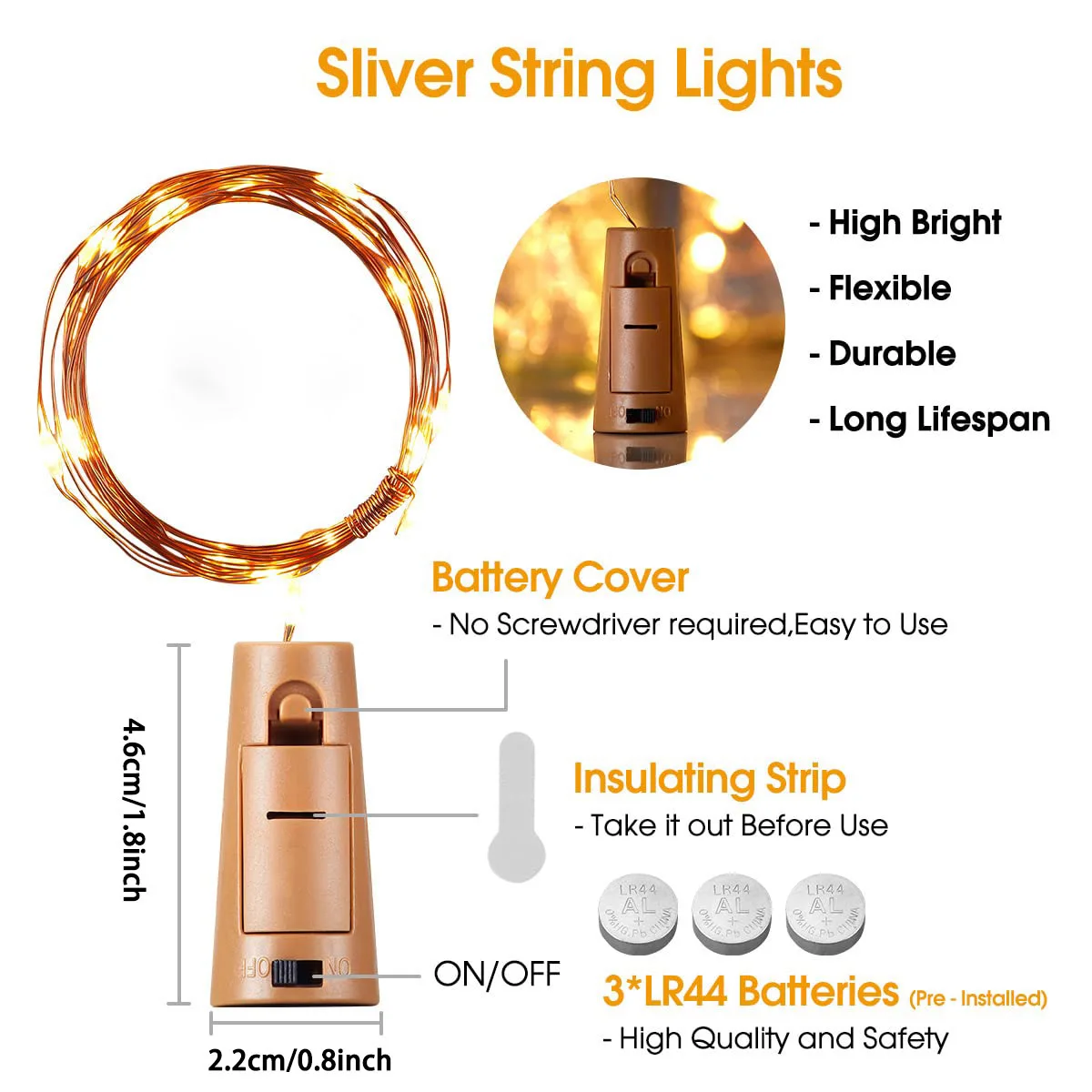Bateria LED Garrafa De Vinho Cortiça Cortiça Luz, Fada De Natal Guirlanda Para Bar, Casamento, Decoração De Festa De Natal