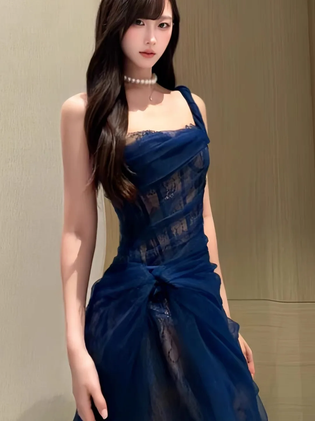 

Elegant plus Size Women's Off-Shoulder Long Dress Lace Trim Bustier Gown High Waist A-Line Skirt Sexy Sensual Autumn Wear