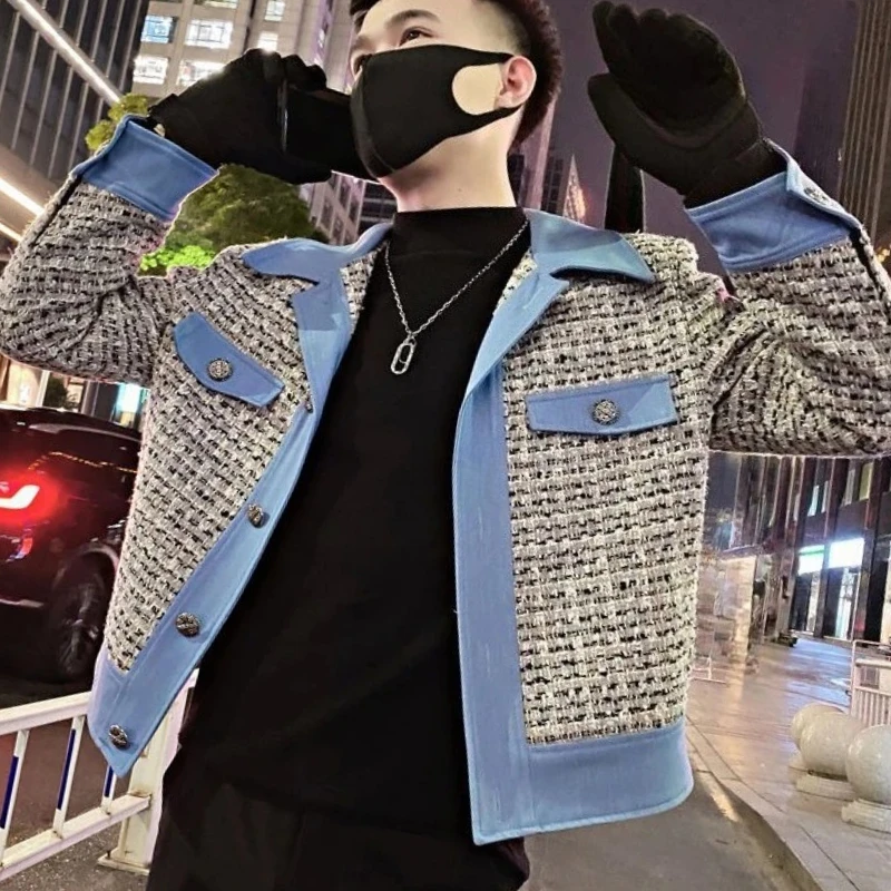 

​Premium Men's Autumn Spring Jacket 2025 Lightweight Patchwork Collared Blazer for Casual Wear​