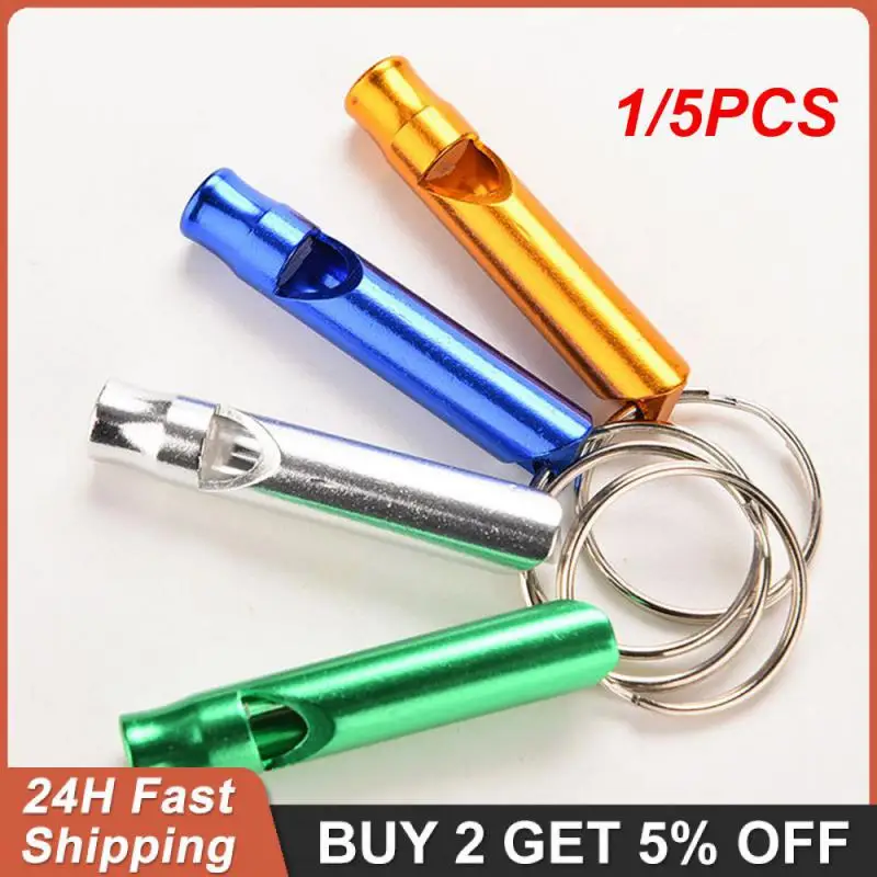 1/5 adet eğitim İşlevli düdük acil yürüyüş Survival küçük düdük alüminyum açık İşlevli ıslık kamp