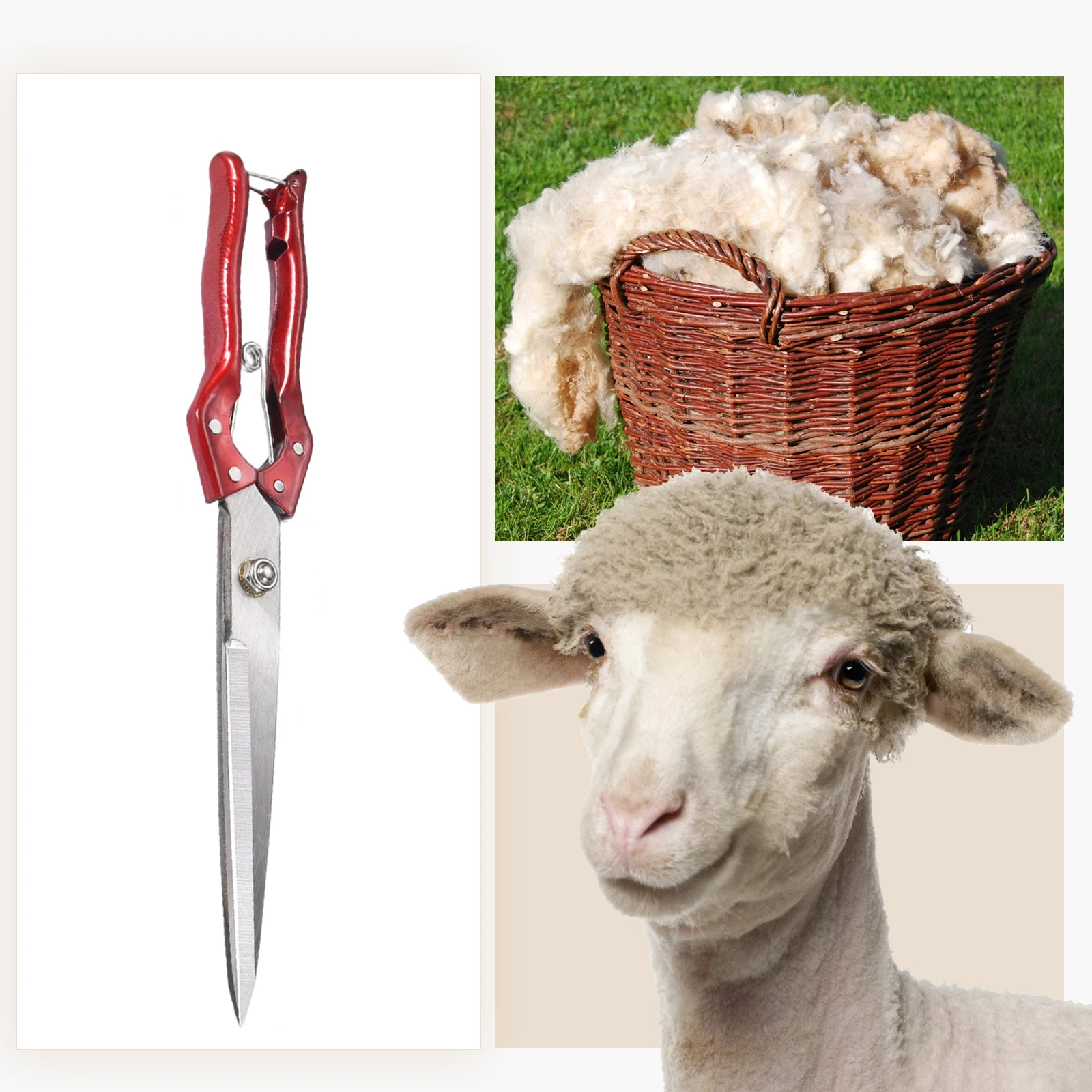 Sheep Scissors Wool Cutter Shears Manual Farm Sheep Clippers Goat Rabbit Dog Hair Cutting Shearing Tool