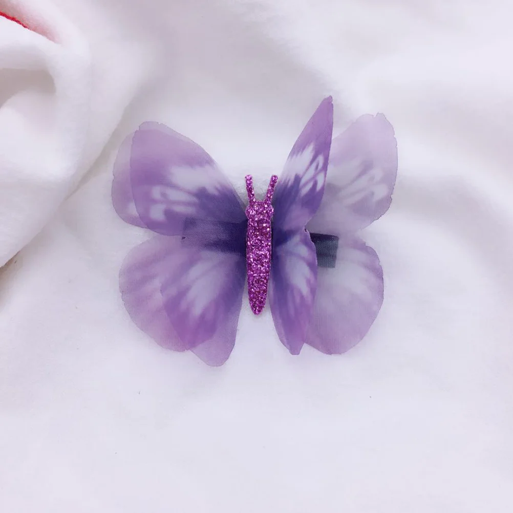 

16Pcs Colorful Tulle Butterfly Hair Clips 3D Yarn Design Delicate Kids Hairpins for Girls Party Wedding Festival Gift Barrettes