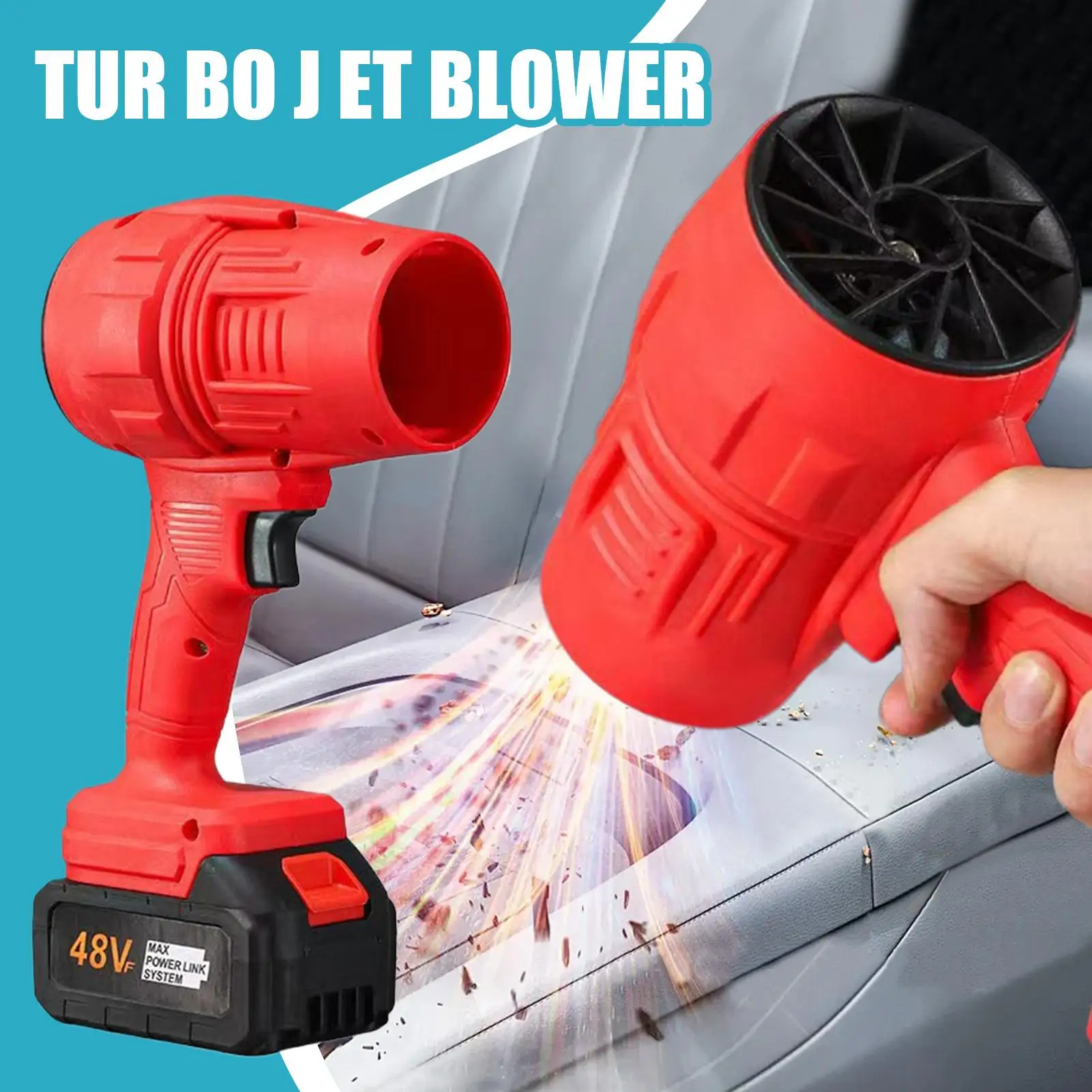 Cordless Air Blower Powerful Jet Fan Mini Turbo Fan Thrust Violent Leafs Duster Handheld Power Tools For Home Appliances