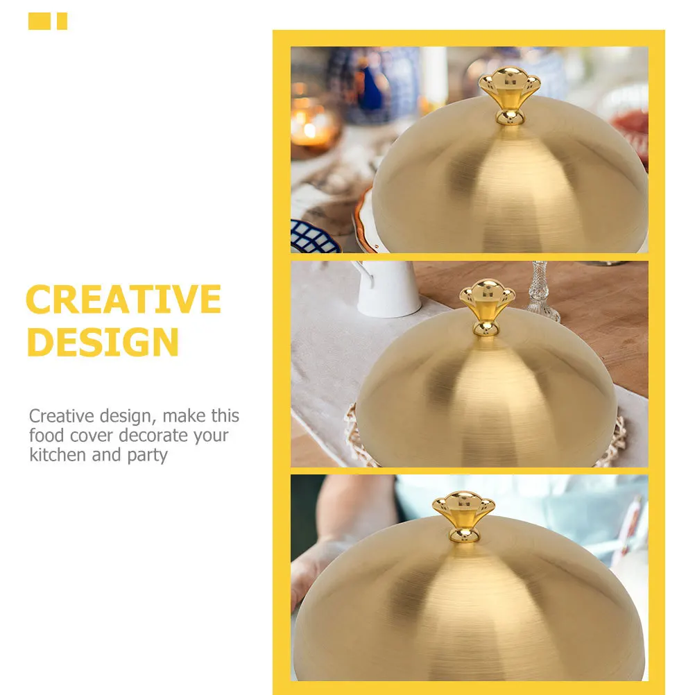 

Stainless Steel Steak Cover Dome Shape Fresh-Keeping Food Protective Lid Anti-Splashing Kitchen Bbq Supply