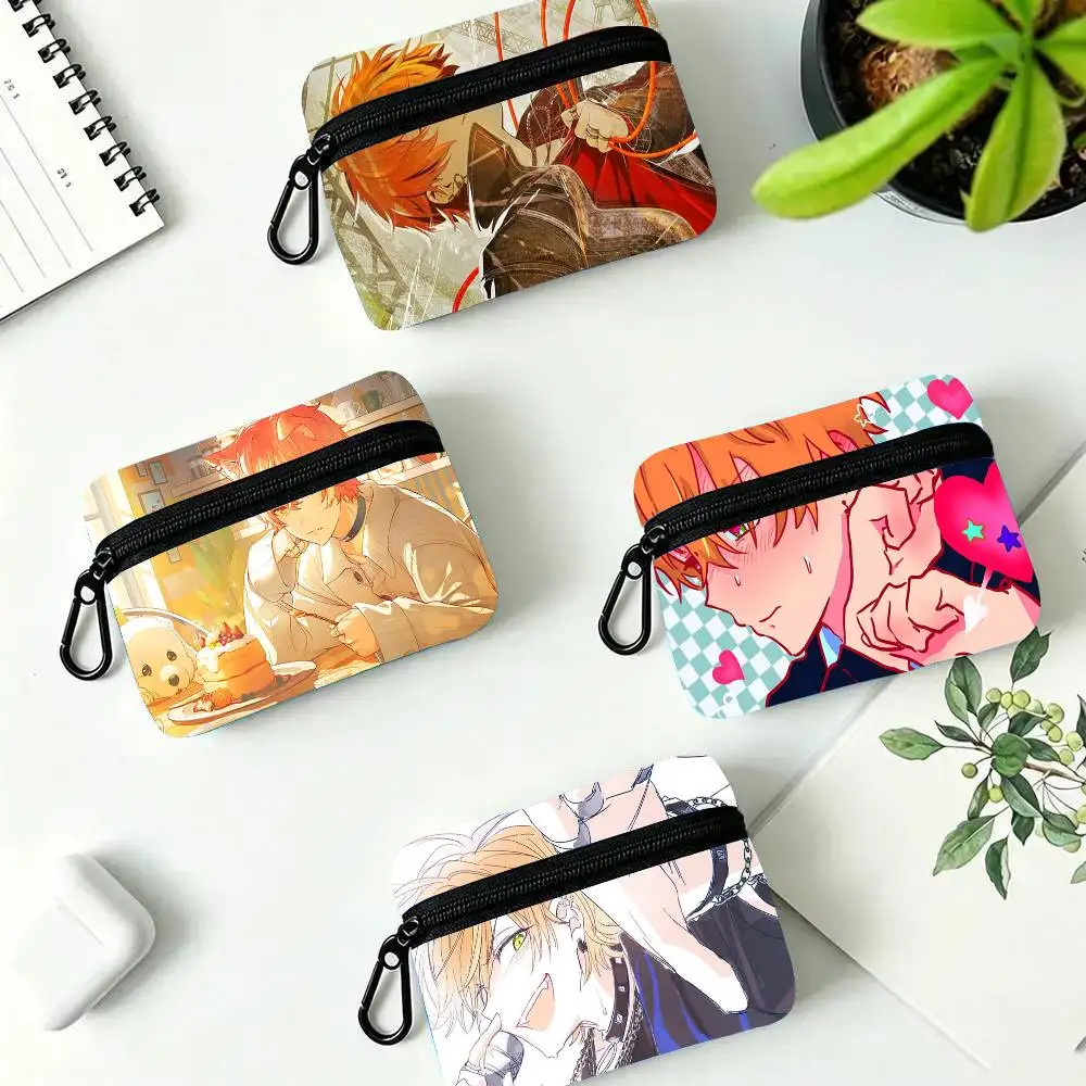 Akito Shinonome Anime Project Sekai Oxford Fabric Wallet With Zipper, Hanging Multifunctional Bag For Credit Cards, Keys, Coins