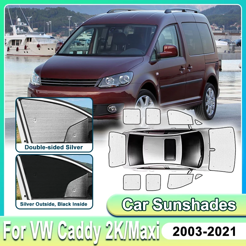 For Volkswagen VW Caddy MK3 Accessories 2003-2021 Maxi 2K Car Window Sunshade Suction Cup Privacy Blind Sunshade Auto Accesorios