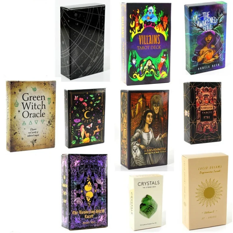 Tarot Oracle Card Tajemnicze wróżby Komiksy Tarot Card Girl Gra karciana Gra planszowa Angielskie karty do gry Złoczyńcy Talia tarota