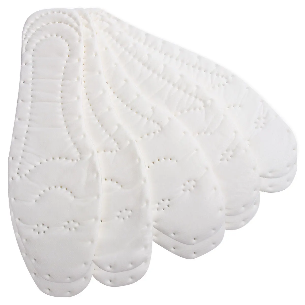 

5Pairs Cotton Insoles for Shoes Sweat Wicking Disposable Design Cuttable Liners Ideal for Walking Running Boating Cruising Foot