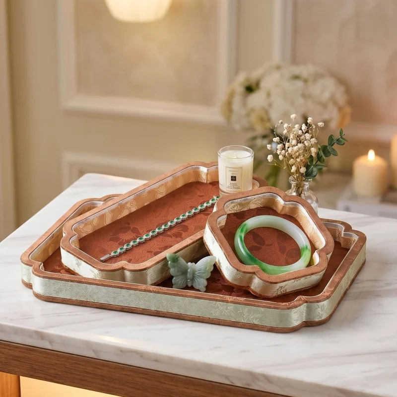 

Royal Palace Gemstone Display Tray, Oriental Beads & Jade Appraisal Dish, Bracelet Pendant Organizer, Boutique Counter Prop