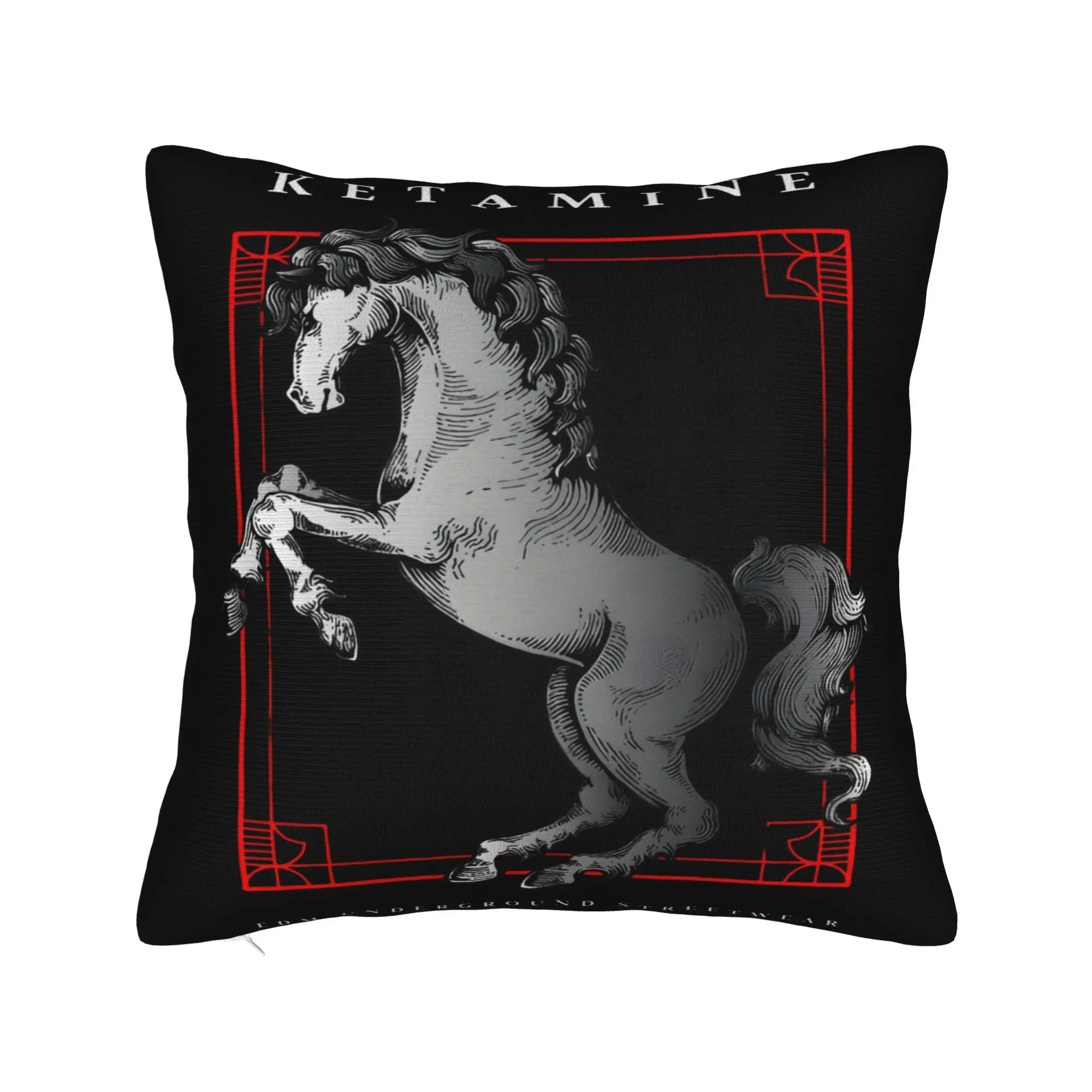 Decorative Pillow Cover Ketamin Horse  Stuff Home  Pillow Case Cover Drop Shipping Multi Size