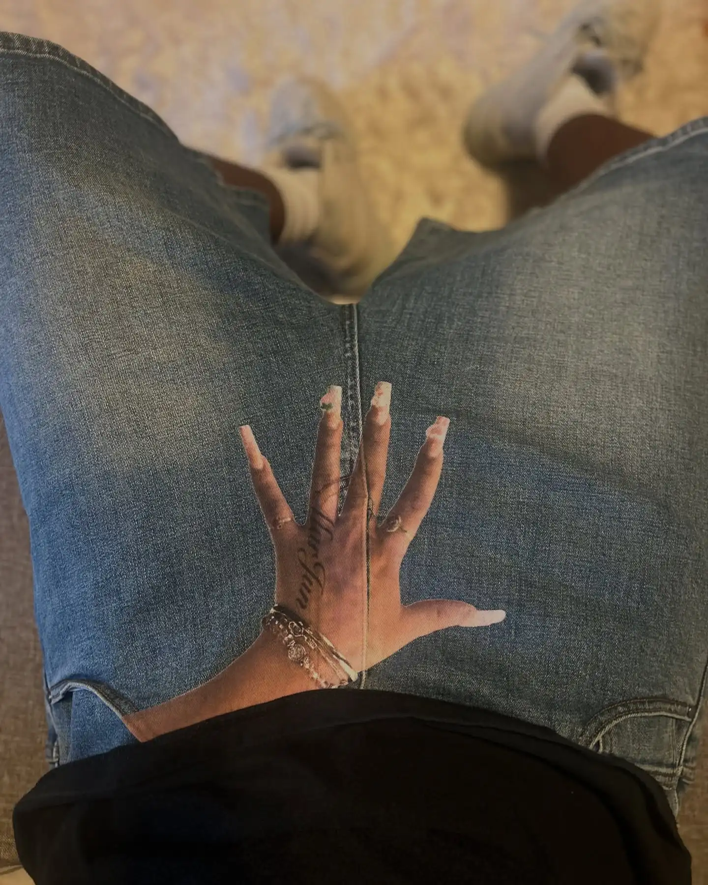 

Y2k шорты с принтом рук Harajuku, американские джинсовые синие мешковатые джинсы, женские уличные джинсы, короткие женские винтажные женские костюмы