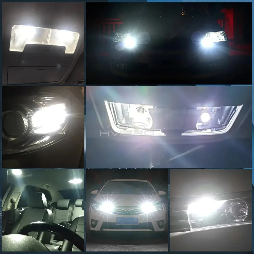 1/2/4/10/20PCS Auto Turn Signal Lamp T10 W5W 3014 24SMD LED Canbus Car Interior Map Dome Light White No Error Brake Parking Bulb