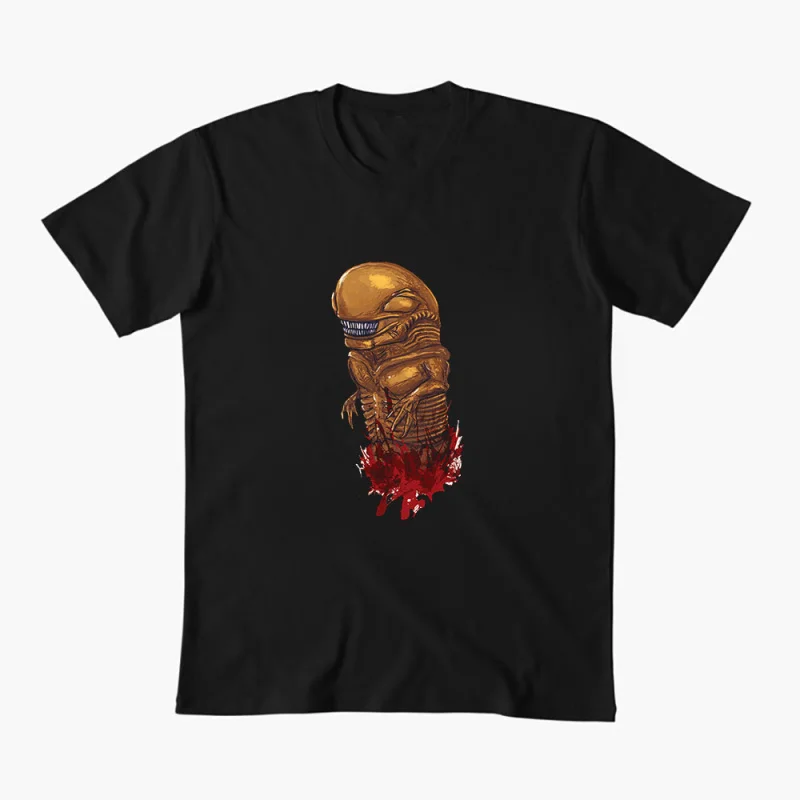 

Alien Egg chestburster Sci-Fic Alien T-Shirt Weyland Xenomorph Yutani 100% cotton Short Sleeve Graphic clothes All size tops