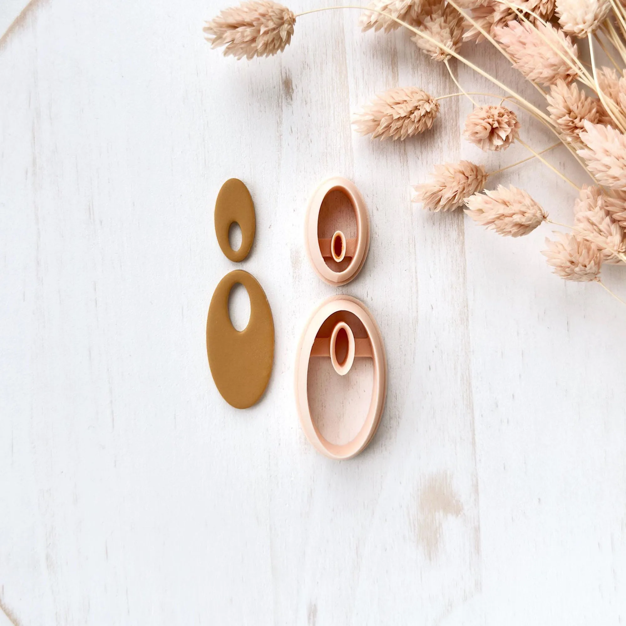 2Pcs/Set  Simplism Style Polymer Clay Earring Cutter Clay Cutter Abstract Shape Clay Cutting Molds Dangle earring cutters