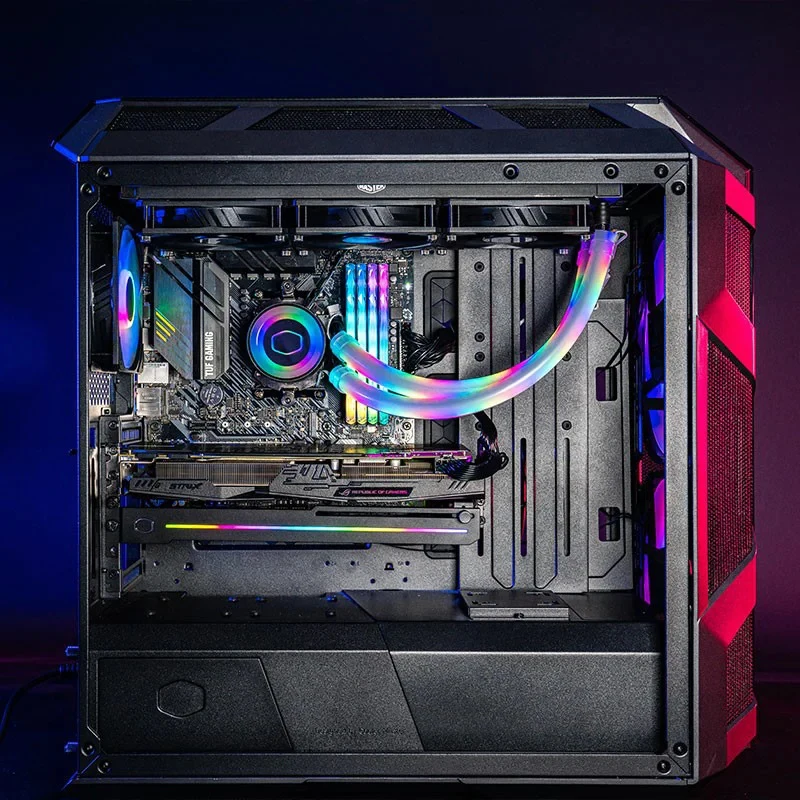 

Hose Pipe LED Light Lamp Vest CPU Liquid Cooler 5V 3PIN ARGB 4PIN Aura Sync Sleeve Water Cooling Raditor for Computer Case Decor