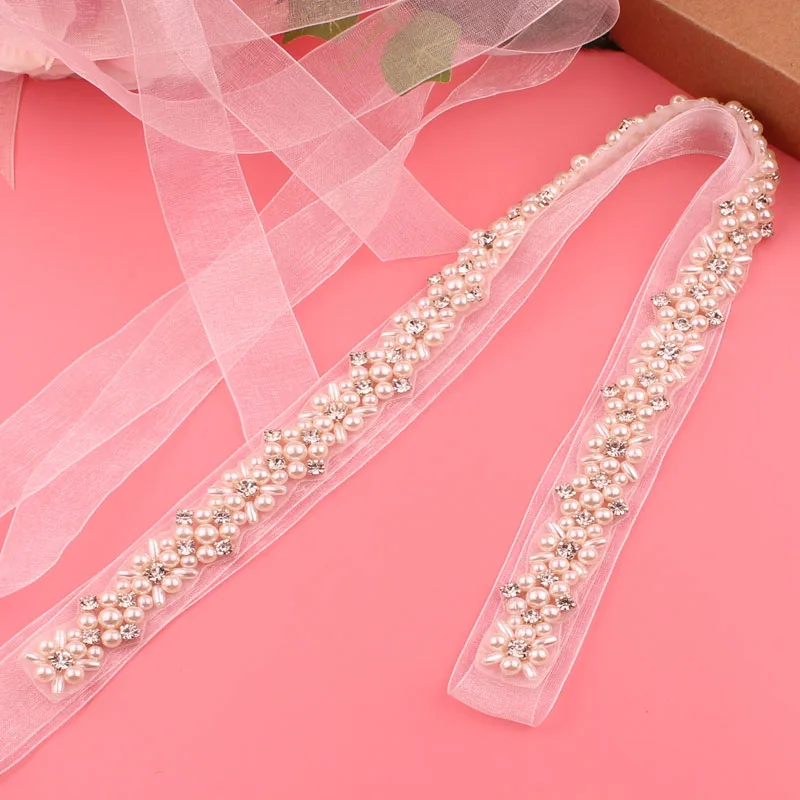 Cintos De Noiva Artesanais Para Mulheres, Jóias De Casamento Bling, Strass Prateado, Cristal Pérola, Brilhante, Festa, Vestido Formal, Sash De Noiva De Diamante