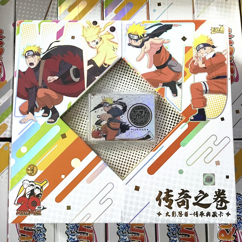 Kayou New Year Gift Box Naruto Anime Characters Uzumaki Naruto Uchiha Sasuke Rare Collection Card Christmas Birthday Gift Toys