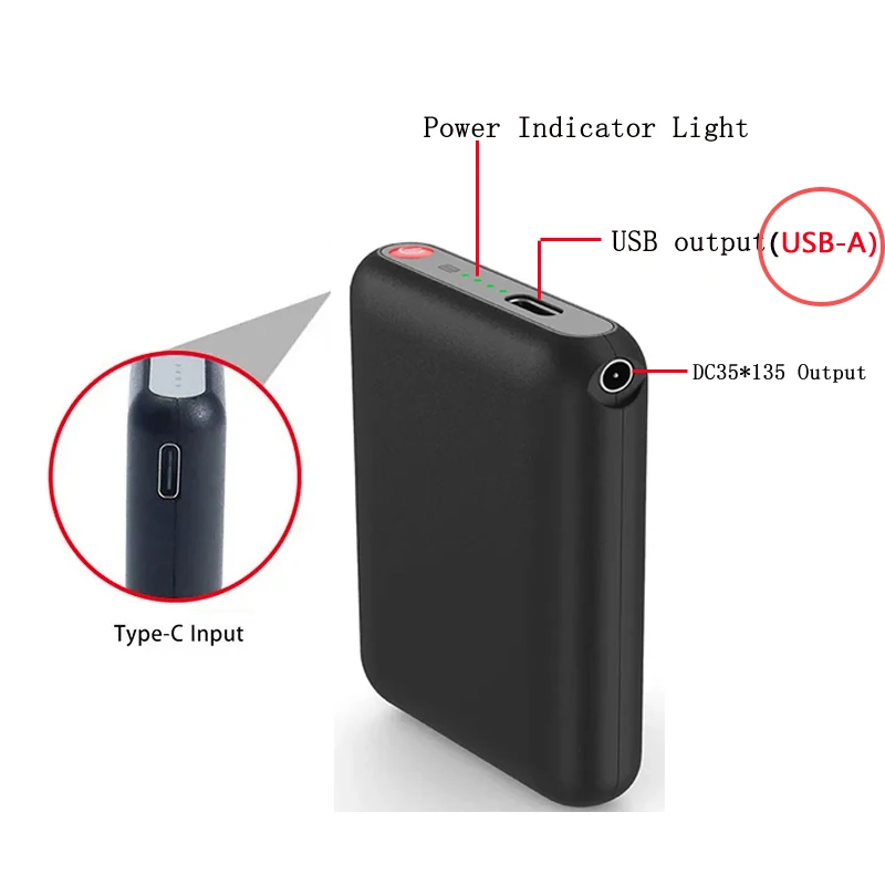 Heated Gloves Battery Power Bank 5V 5000mAh Rechargeable For Heating Vest, Heating Socks,Winter outdoor Batteries Mobile power
