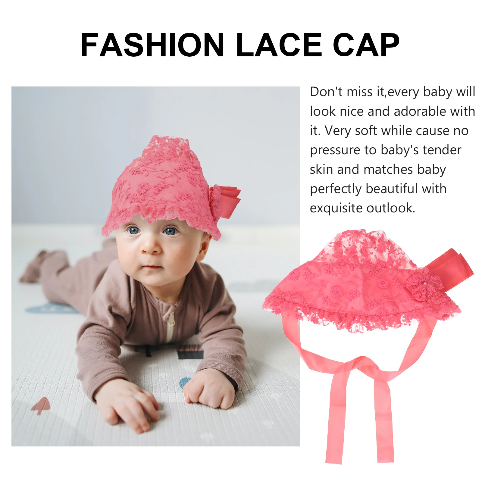 

Baby Topper Bonnet for Toddler Girl Hat Hats Baptism Newborn Christening Bonnets Girls
