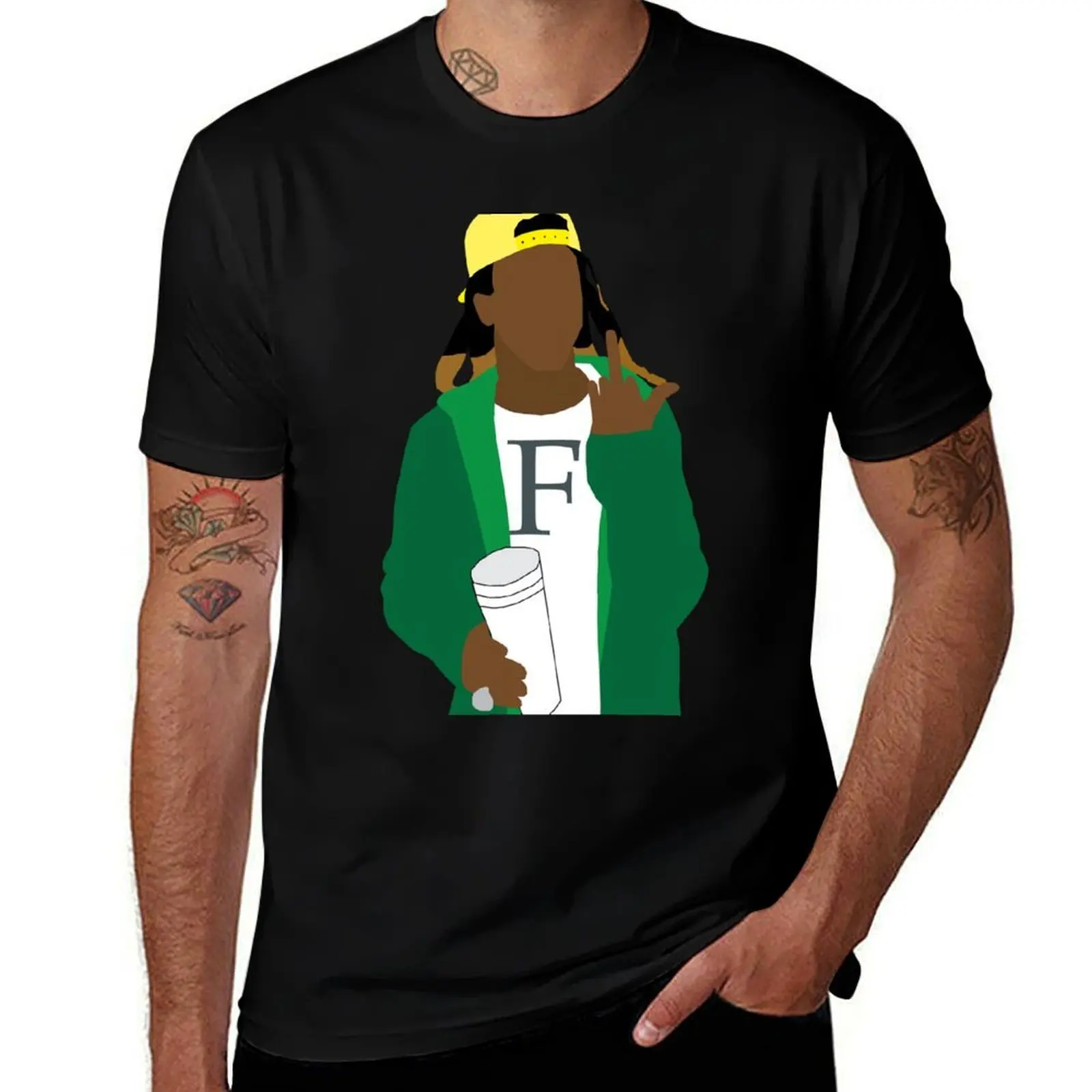 Minimal Lil Wayne T-Shirt Casual Pattern Print Tee Shirt T-Shirt