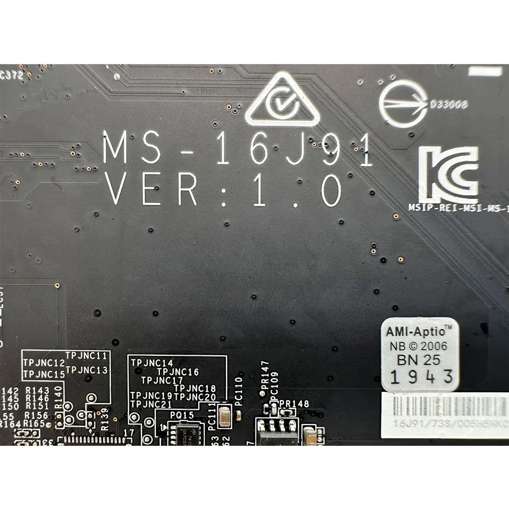 Imagem -04 - Placa-mãe do Portátil para Msi Ms16j91 Ms-16j9 Gl62m Pe62 Gp72m Gp62m Pe60 Gp62 I57300hq I7-7700hq Gtx1050 1050ti 4g Gpu