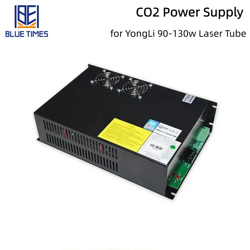 Bluetimes CO2-Laser-Netzteil für 90–130 W YongLi-Laserröhre, Ausgangsspannung 35 kV, maximaler Strom 28 mA, Größe 270 x 180 x 80 mm