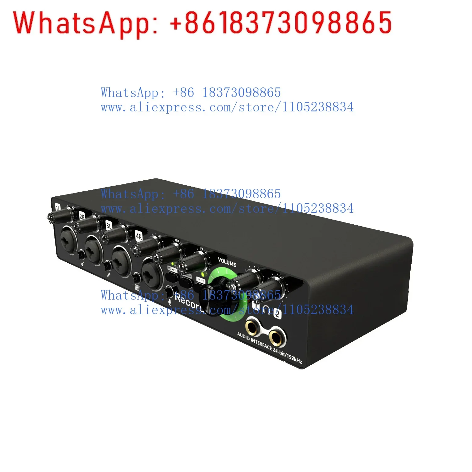 GAX-MD44 Cross-border 4-way audio interface Professional recording microphone Sound card Band dubbing live broadcast equipment