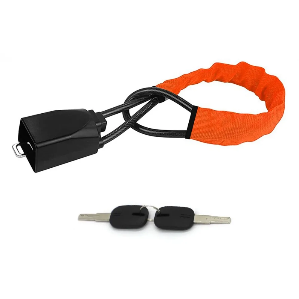 

Замок рулевого колеса со стальным тросом, прочная защита, универсальное устройство безопасности, внутренние замки с ключами, противоугонный замок