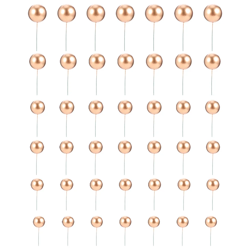 

42Pcs Balls Cake Insert Toppers DIY Foam Cake Picks Reusable Dessert Decoration for Birthday Wedding Anniversary Party