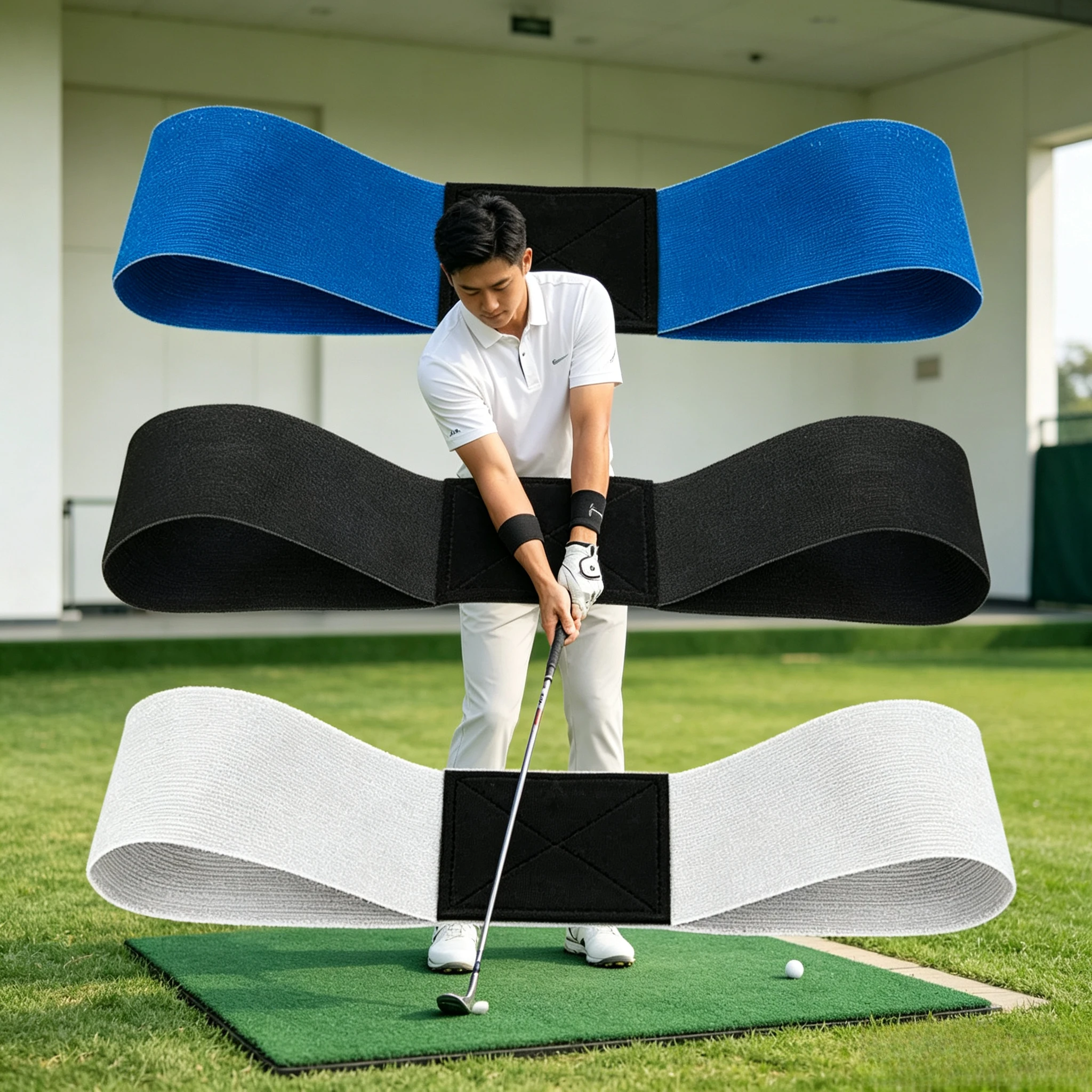 Golf Swing Trainer Posture Corrector Band for Beginners Arm Hand Motion Exercise Tension Elastic Fitness Equipmen