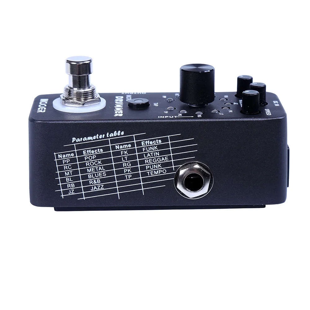 MOOER Micro Drummer Guitar Effect Pedal Digital Drum Machine Pedal Tap Tempo Function True Bypass Guitar Parts & Accessories