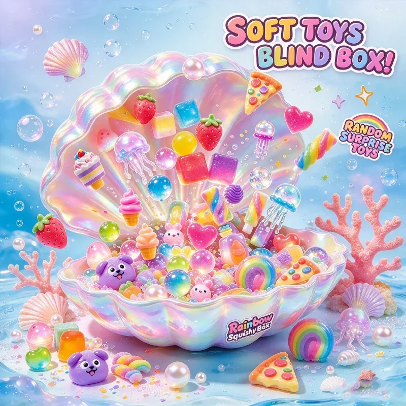 1000+Pcs Surprise Box Toys Novelty Stress Relief Assorted Squishy Figures Blind Box Fun Mystery Fidget Stress Relief Surprise